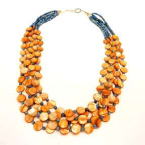 Multistrand Disc Bead Necklace