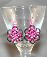 Pink Passion Flower Earrings