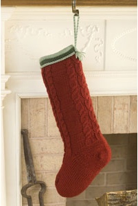 Thick Cables Christmas Stocking