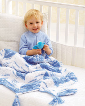 Chevron Knit Baby Blanket