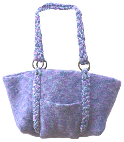 Felted Bag with Braided Handle
