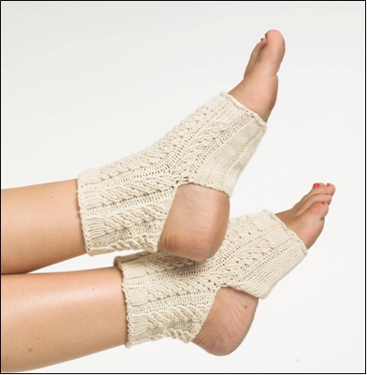 Knit Cable Yoga Socks