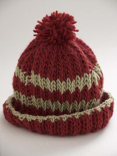 knit hat from a FREE PATTERN found online!