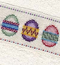 Easter Egg Cross-Stitch Towel