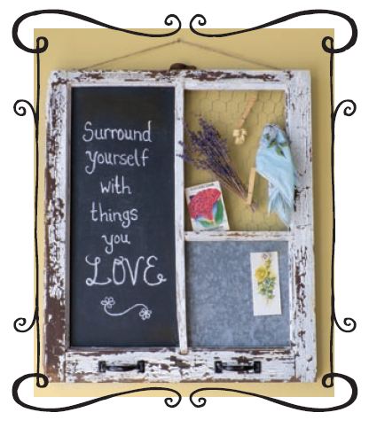 Craft Ideas Magazines on Materials Old Window Chicken Wire Chalkboard Paint Paintbrush Plywood