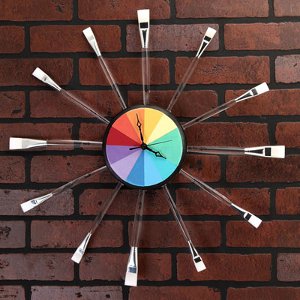 Artsy Rainbow Clock