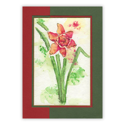 Daffodil Watercolor Card