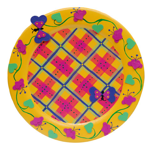 Summer Butterfly Plaid Plate
