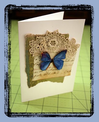 Butterfly Lace Card
