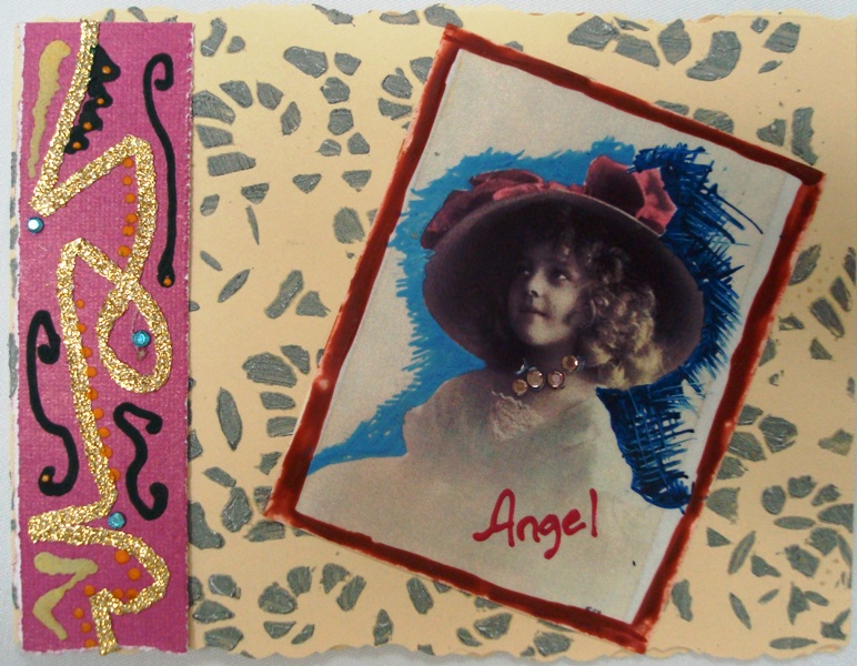 Vintage Angel Crystal Card
