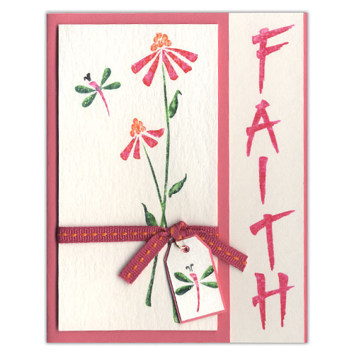 Pink Flower Faith Card