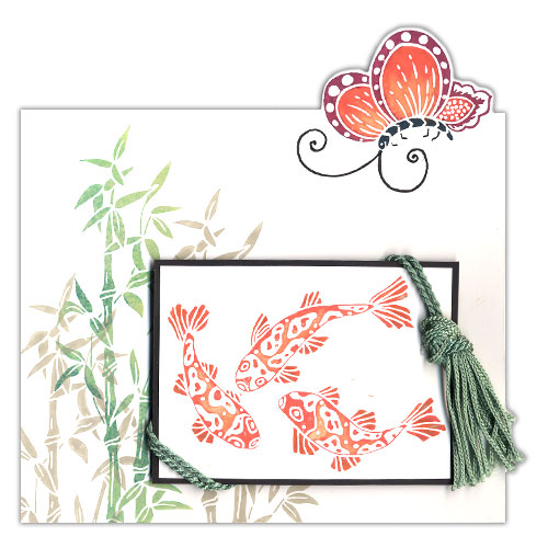 Floating Butterfly Stamp Card