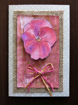 3D Pansy Card