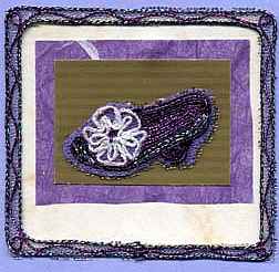 Purple Victorian Shoe Card