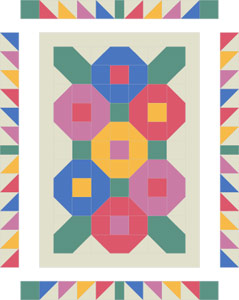 Quilted Flower Bouquet Layout
