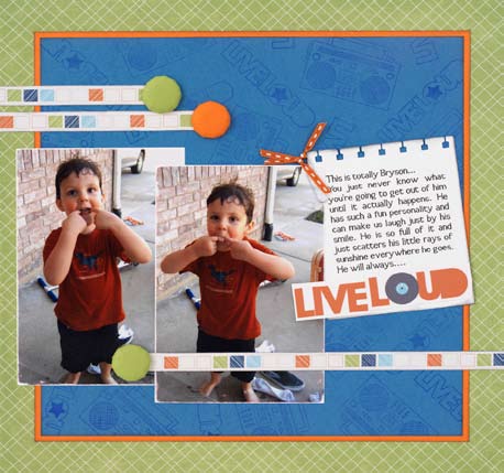 Funny Faces Scrapbook Layout