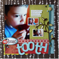 Loose Tooth Scrapbook Page