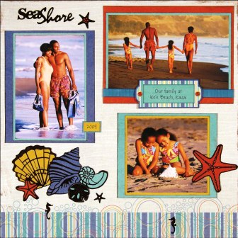 Beach Days Scrapbook Layout