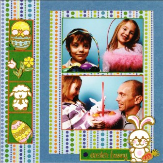 Easter Bunny Scrapbook Layout