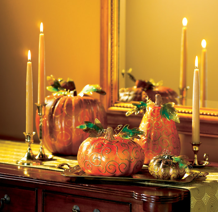 These elegant pumpkins makes for fantastic autumn decorating including as 