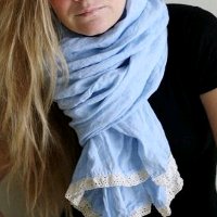 Linen and Lace Scarf
