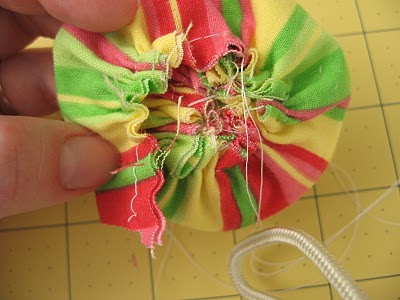 Ruffled Fabric Flower Pin step 8