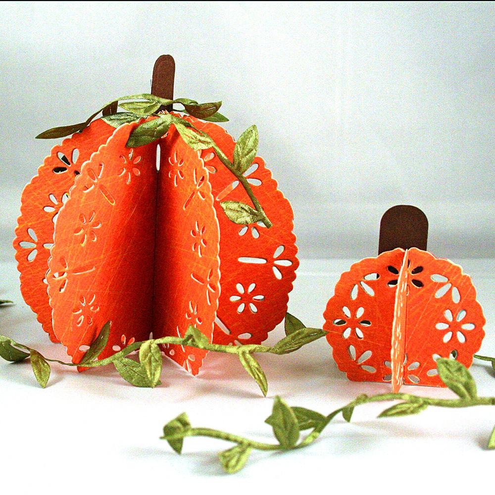 Eyelet Paper Pumpkins