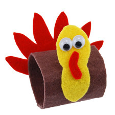 Thanksgiving Craft Ideas Kindergarten on Easy Turkey Napkin Rings   Favecrafts Com