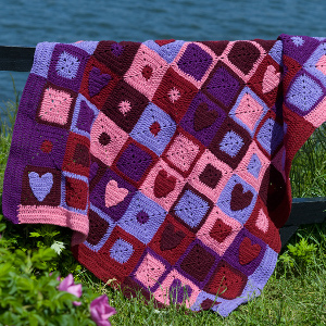 Crochet Hearts Afghan