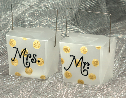 Black and Gold Wedding Favors