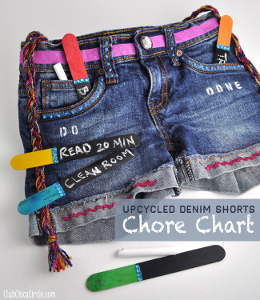 Denim Shorts Chore Chart 
