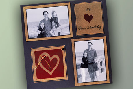 We Love Dad Scrapbook Page