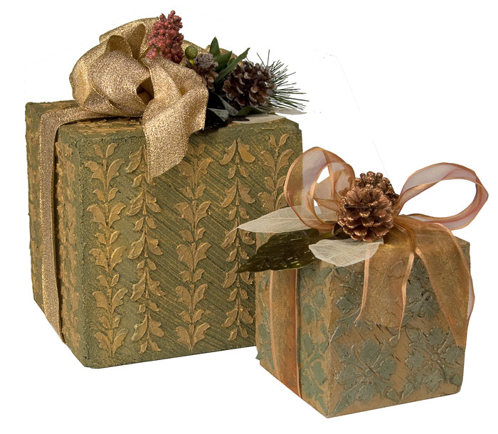 Textured Holiday Gift Boxes