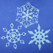 Glue and Glitter Snowflakes