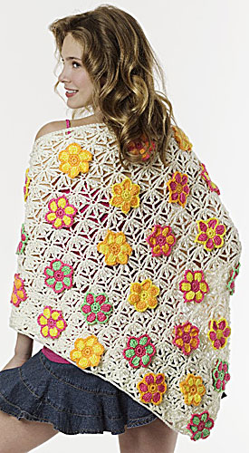 Crochet Floral Shawl