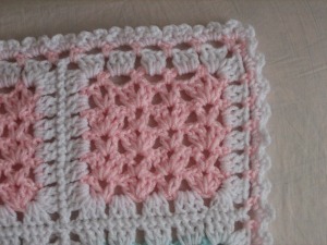 Pastel Shell Squares Afghan