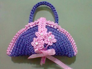 mini crochet purse