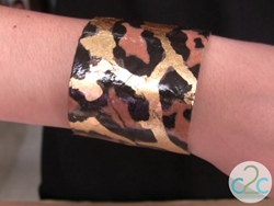 Cheetah Print Cardboard Bracelet