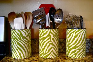 Upcycled Utensil Cans