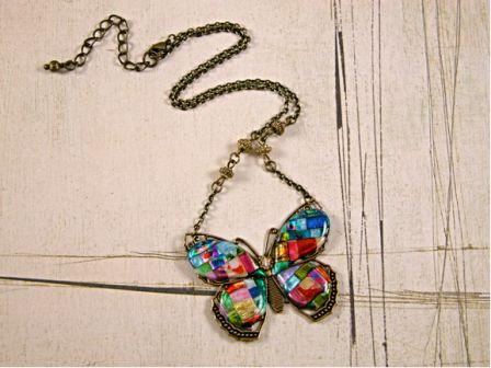 Friendly Plastic Butterfly Necklace