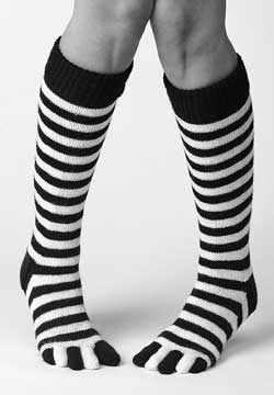 Knit Striped Toe Socks