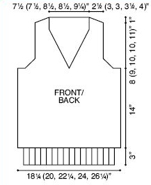 Male Vest Diagram