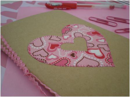 Custom Heart Embellished Notebook