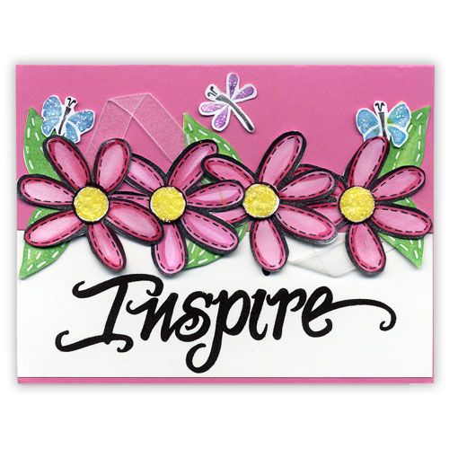 Pink Inspiration Stamped Card