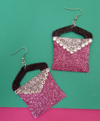 Glittery Purse Earrings