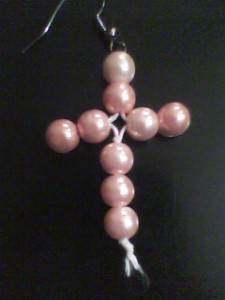 Beaded Cross Earrings