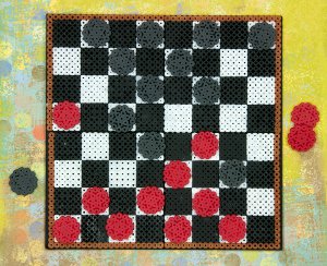 Homemade Checkers Game
