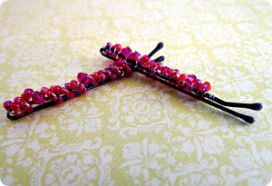 beaded bobby pins