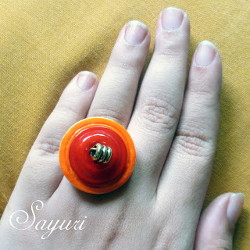 Blossoming Button Ring