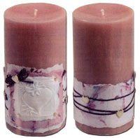 Paper Wrapped Love Candles